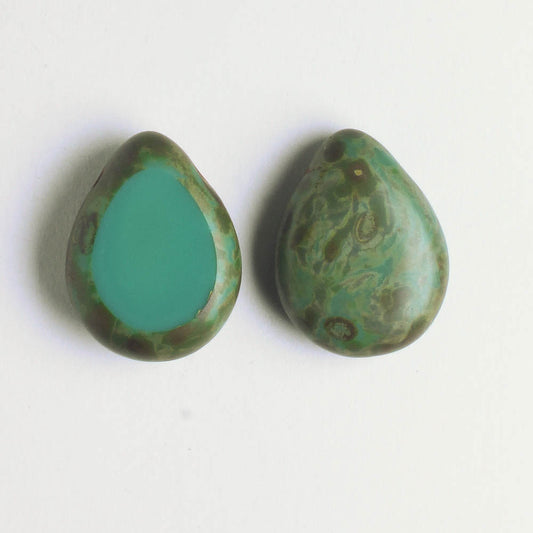 Polished Drop Turquoise Picasso