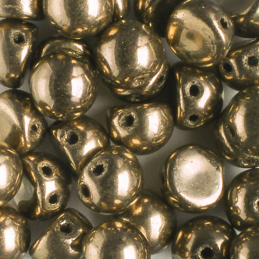 2 Hole Cabochon Bronze - 10 grams