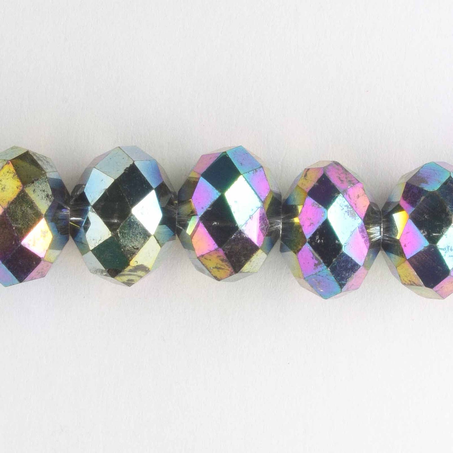 8x12mm Rondelle Purple Iris - 8" Strand