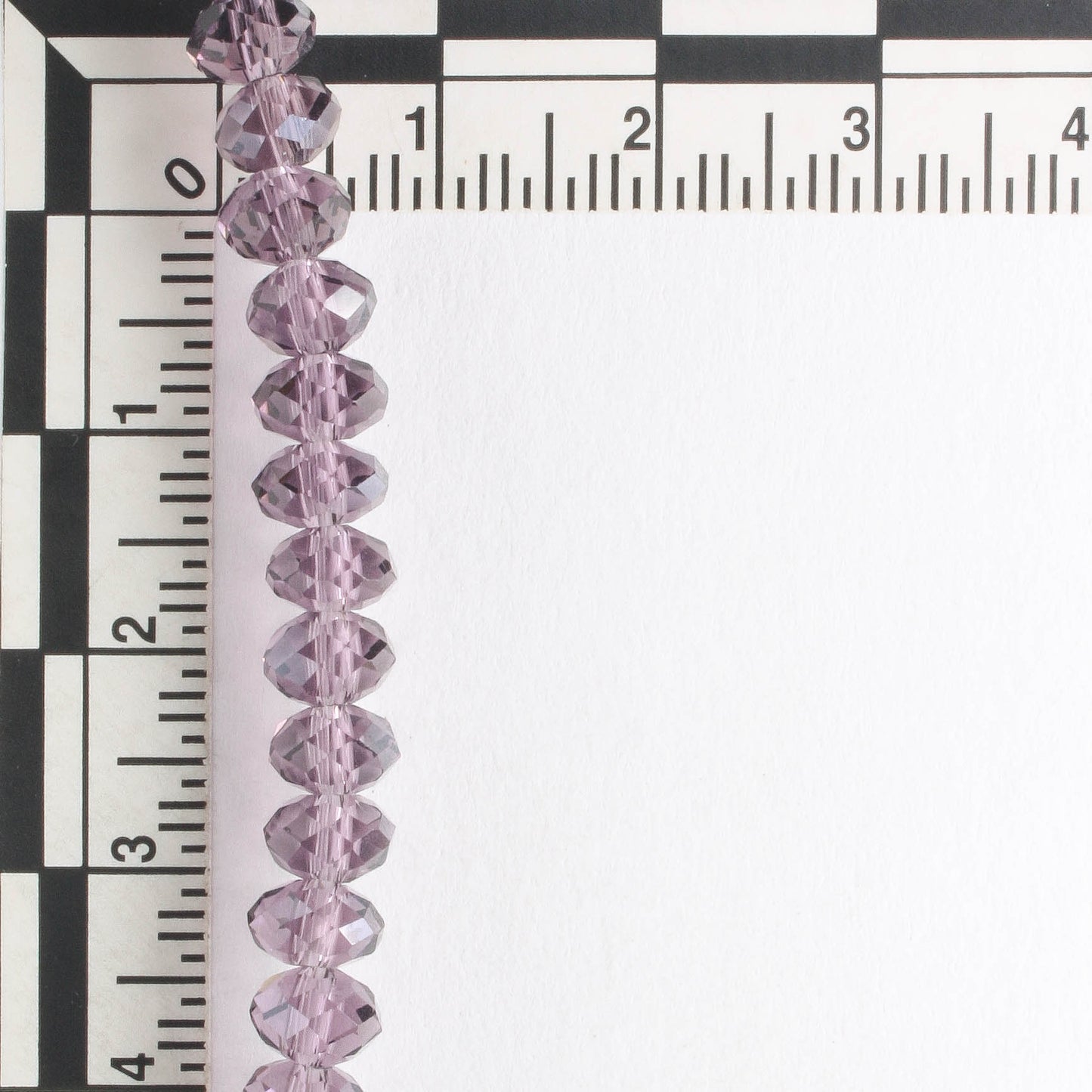 4x6mm Rondelle Purple - 8" Strand