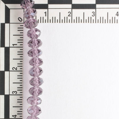 4x6mm Rondelle Purple - 8" Strand