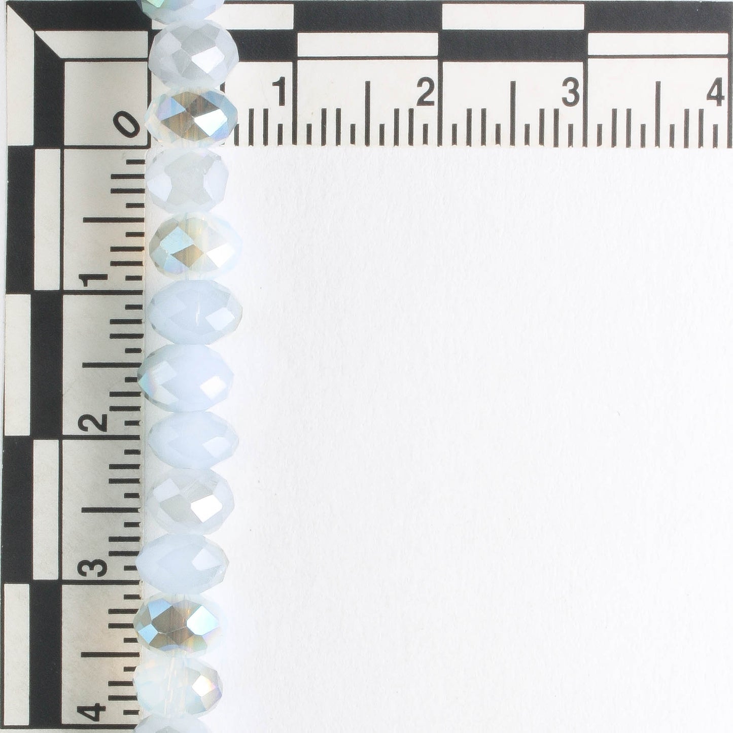 4x6mm Rondelle Blue - 8" Strand