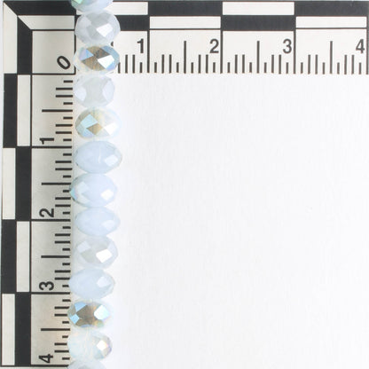 4x6mm Rondelle Blue - 8" Strand