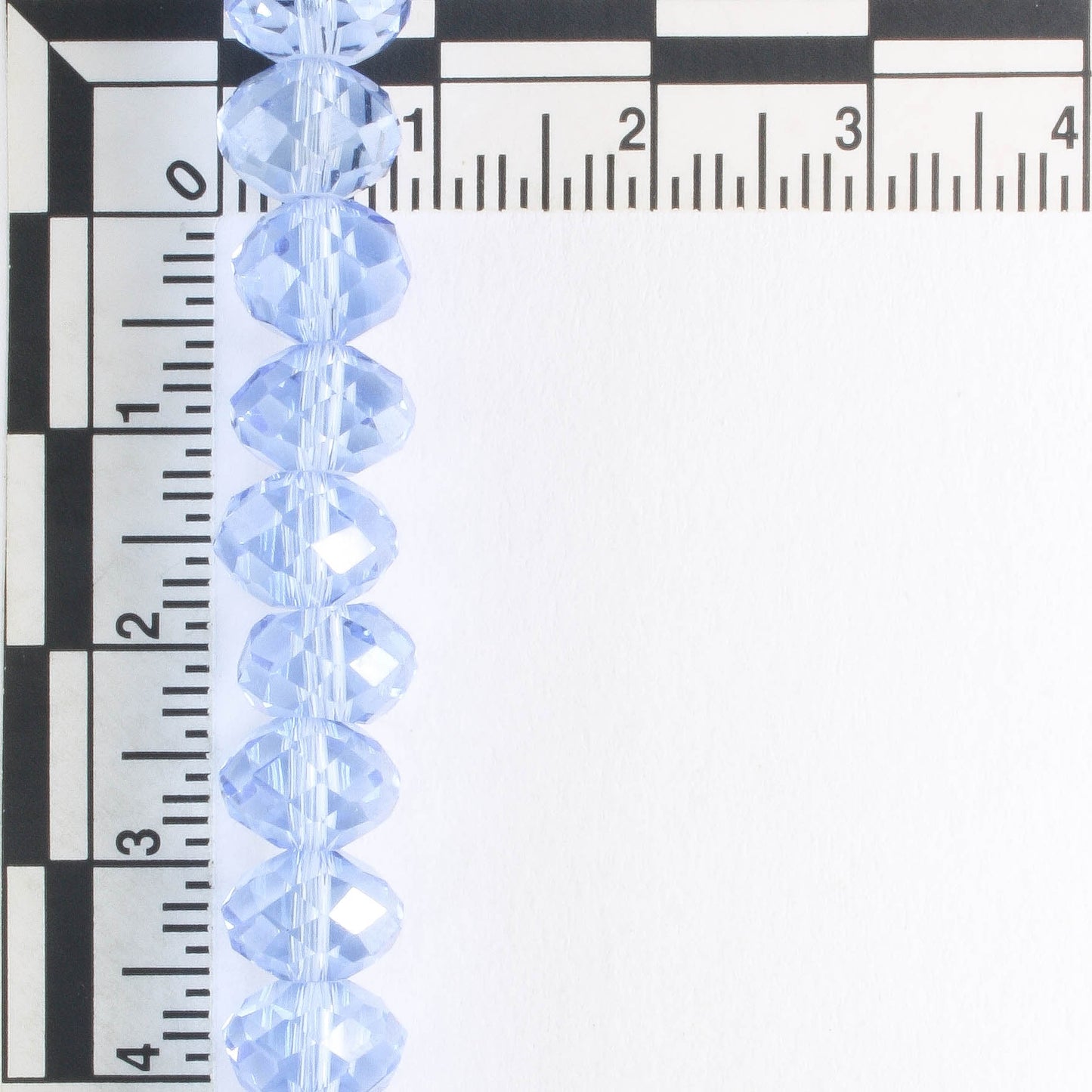 6x8mm Rondelle Blue - 8" Strand