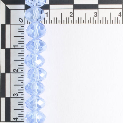6x8mm Rondelle Blue - 8" Strand