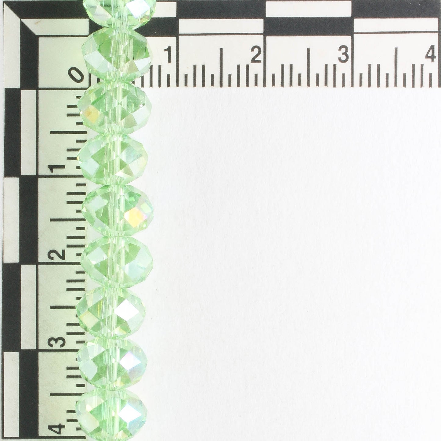 6x8mm Rondelle Green - 8" Strand
