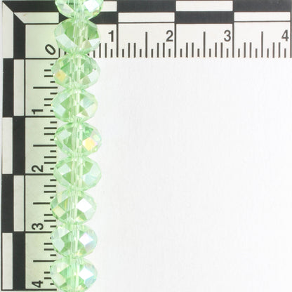 6x8mm Rondelle Green - 8" Strand
