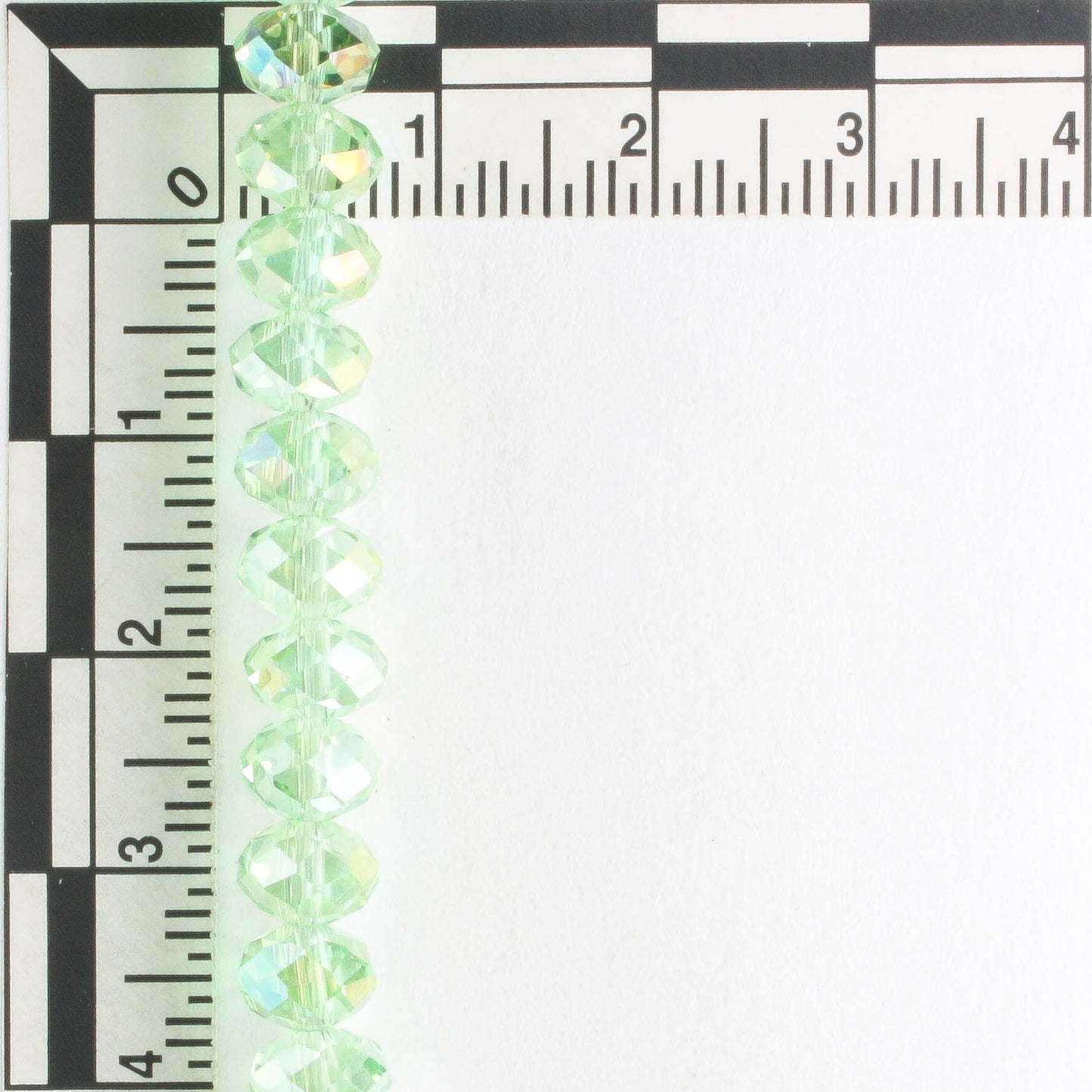 4x6mm Rondelle Green - 8" Strand