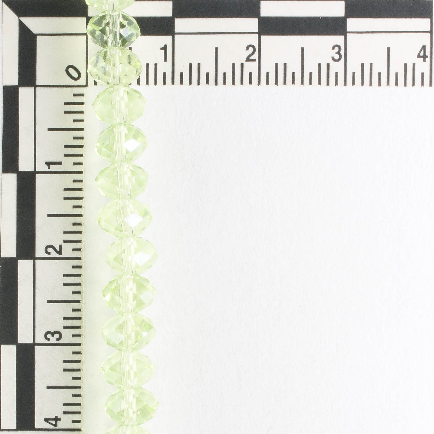 4x6mm Rondelle Green - 8" Strand