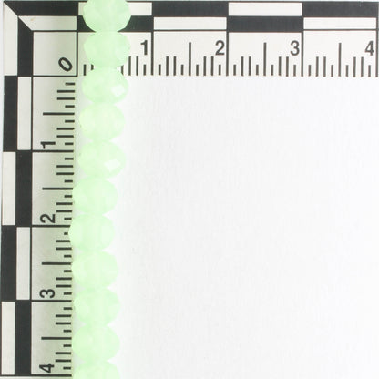 4x6mm Rondelle Green - 8" Strand