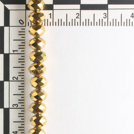 Chinese Crystal Rondelles - 8" strand