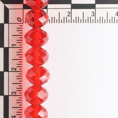 Chinese Crystal Rondelles - 8" strand