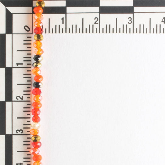 Chinese Crystal Rondelles - 8" strand