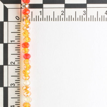 Chinese Crystal Rondelles - 8" strand