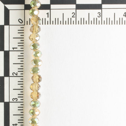 Chinese Crystal Rondelles - 8" strand