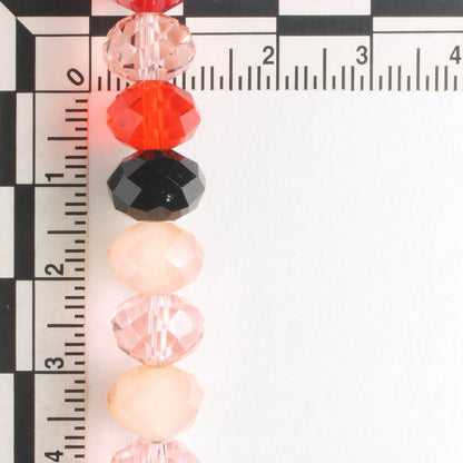 Chinese Crystal Rondelles - 8" strand