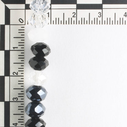 Chinese Crystal Rondelles - 8" strand