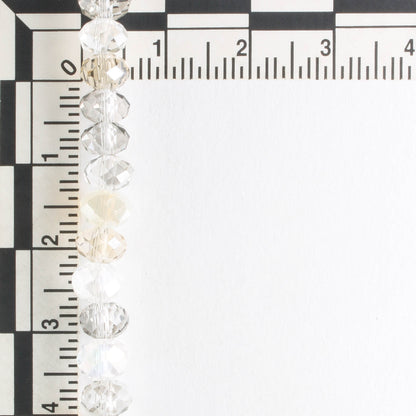Chinese Crystal Rondelles - 8" strand