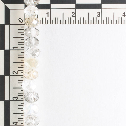 Chinese Crystal Rondelles - 8" strand