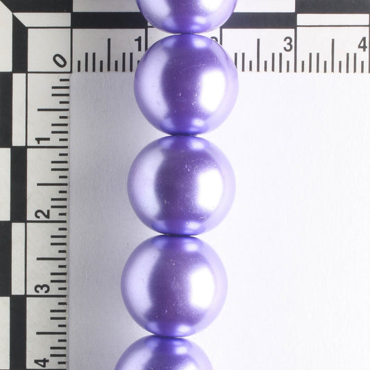 12mm Glass Pearls - 8" strand