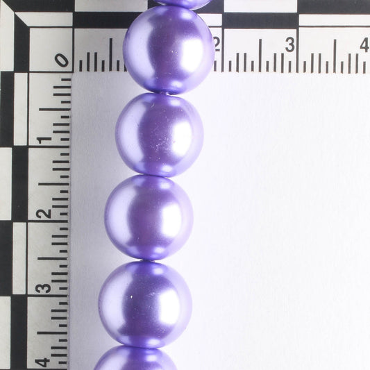 11mm Glass Pearls - 8" strand