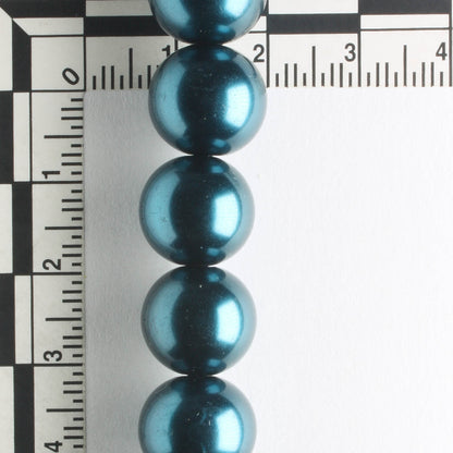 12mm Glass Pearls - 8" strand