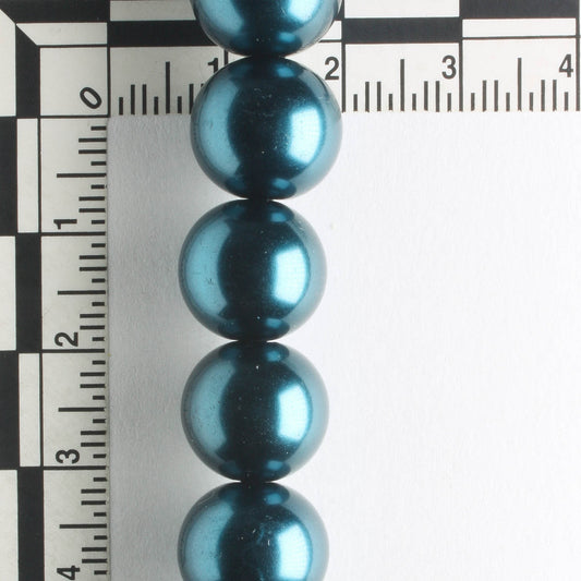 12mm Glass Pearls - 8" strand