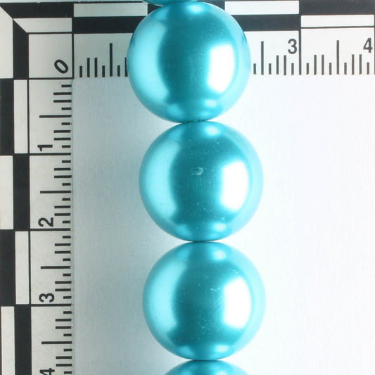16mm Glass Pearls - 8" strand
