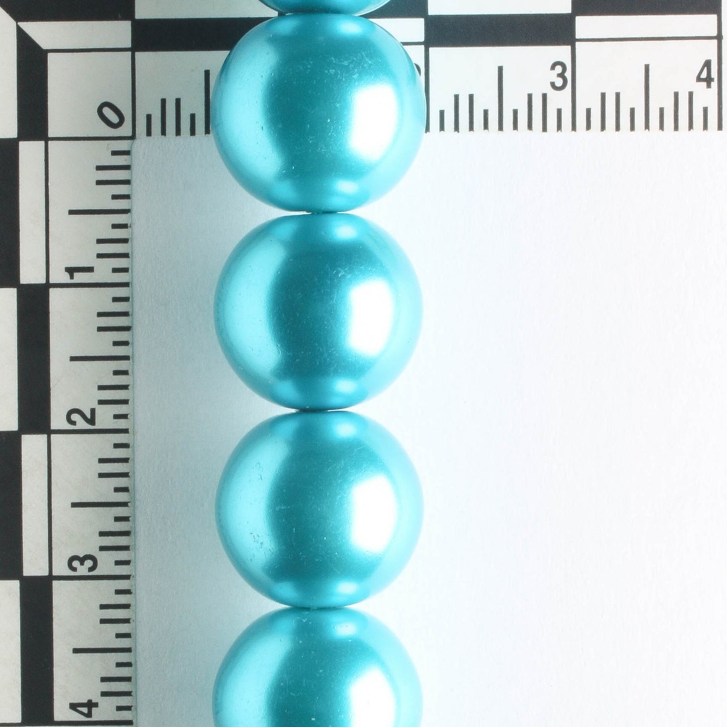 14mm Glass Pearls - 8" strand