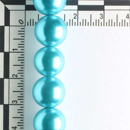 12mm Glass Pearls - 8" strand