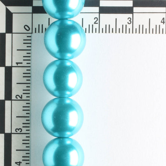 12mm Glass Pearls - 8" strand