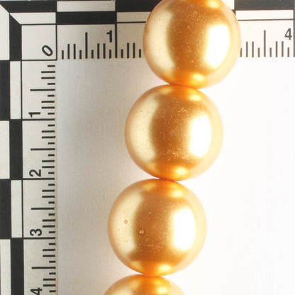 16mm Glass Pearls - 8" strand
