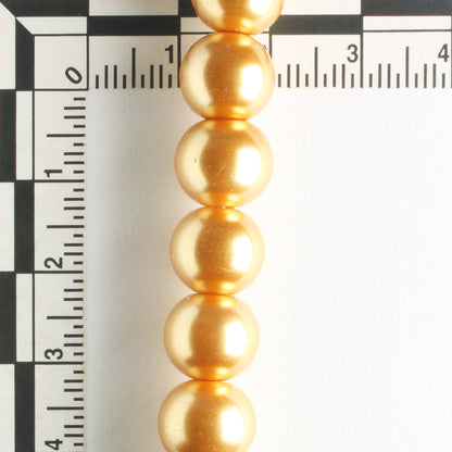 10mm Glass Pearls - 8" strand