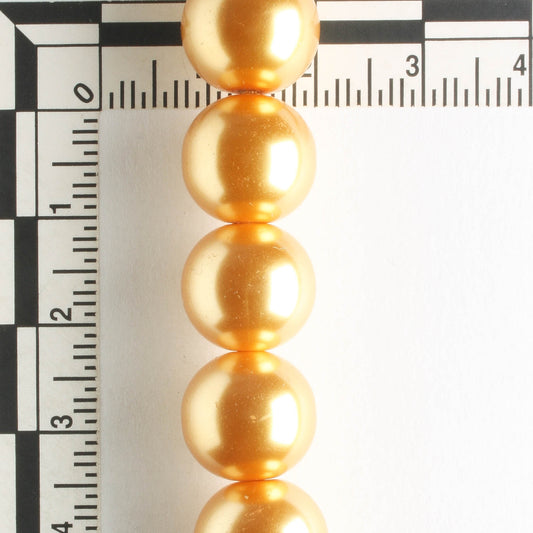 12mm Glass Pearls - 8" strand