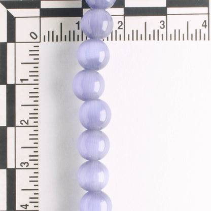 8mm Cat's Eye Glass - 8" strand