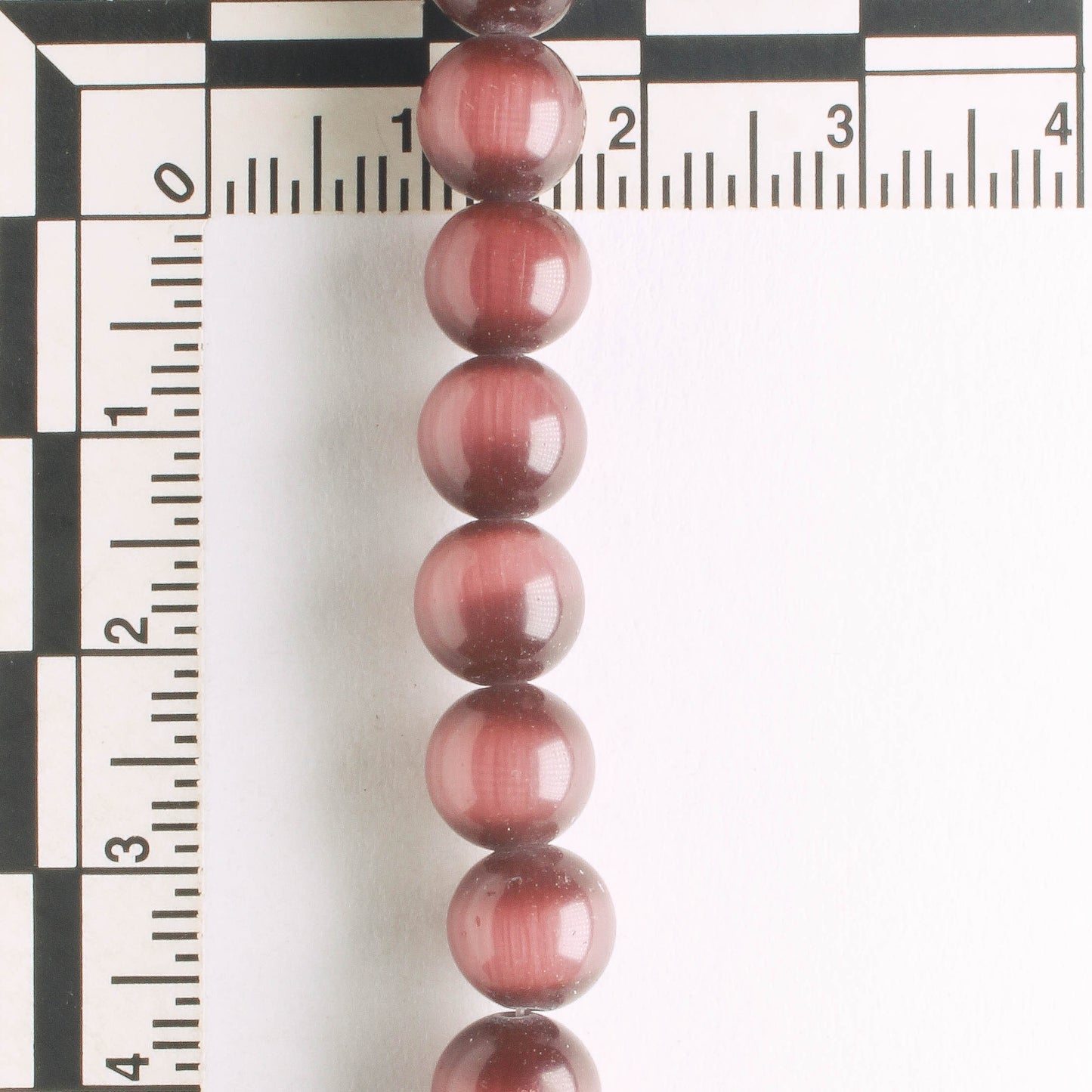 8mm Cat's Eye Glass - 8" strand