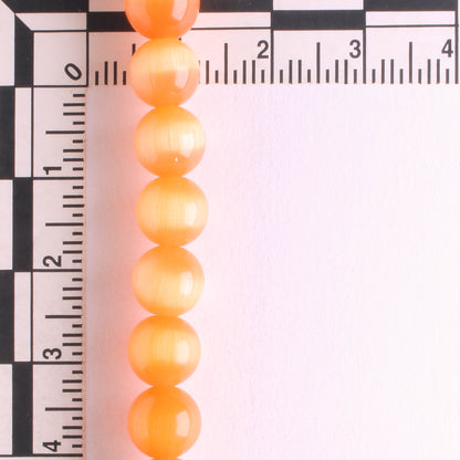 8mm Cat's Eye Glass - 8" strand