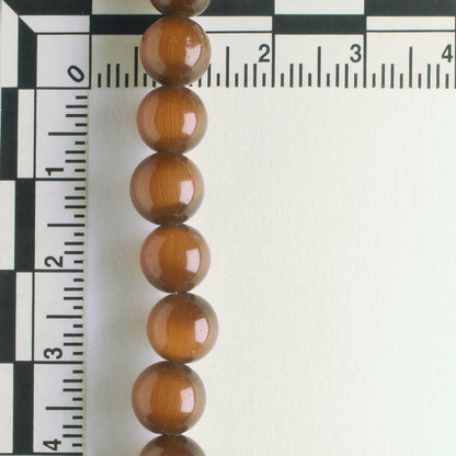 8mm Cat's Eye Glass - 8" strand