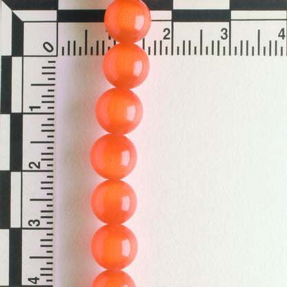 8mm Cat's Eye Glass - 8" strand