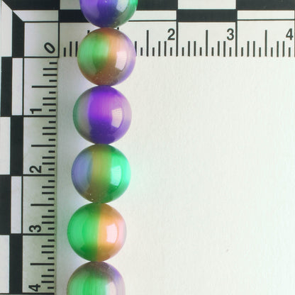 10mm Cat's Eye Glass - 8" strand