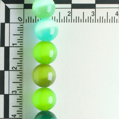10mm Cat's Eye Glass - 8" strand