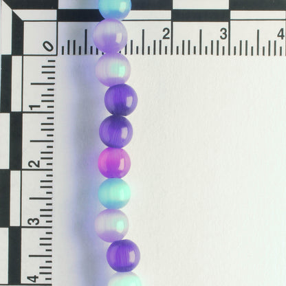 6mm Cat's Eye Glass - 8" strand