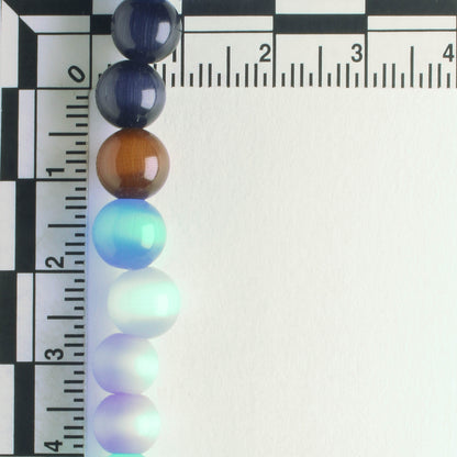 8mm Cat's Eye Glass - 8" strand