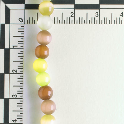 6mm Cat's Eye Glass - 8" strand