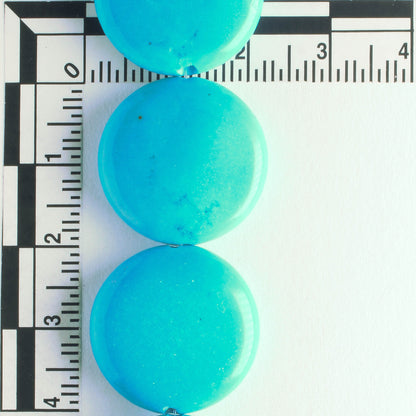 Chalk Turquoise, Dyed - 8" strand