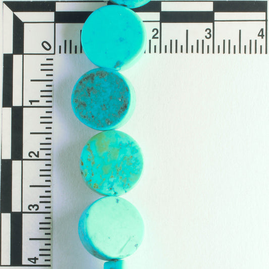 Chalk Turquoise, Dyed - 8" strand