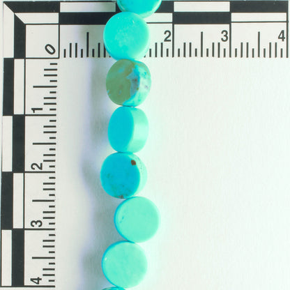 Chalk Turquoise, Dyed - 8" strand