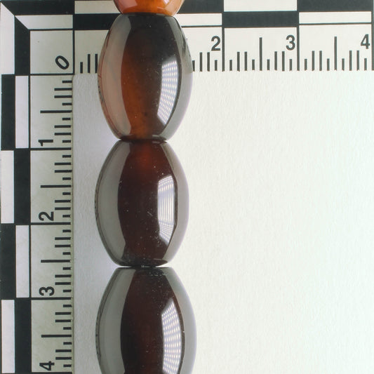 Red and Black Agate - 8" strand