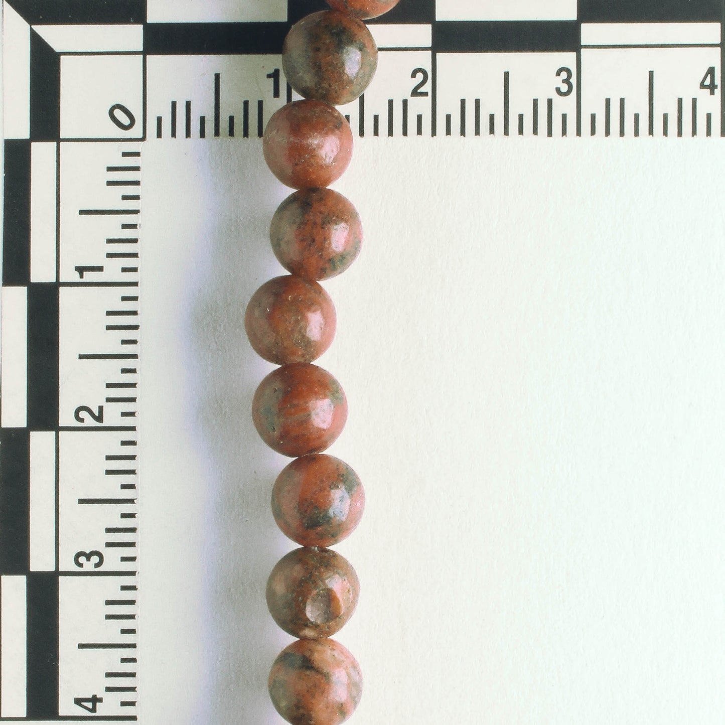 Red Sesame Jasper - 8" strand