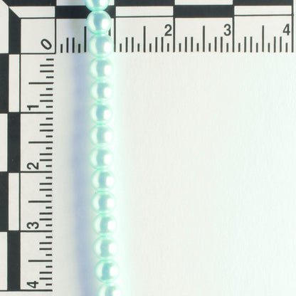 4mm Glass Pearls - 8" strand